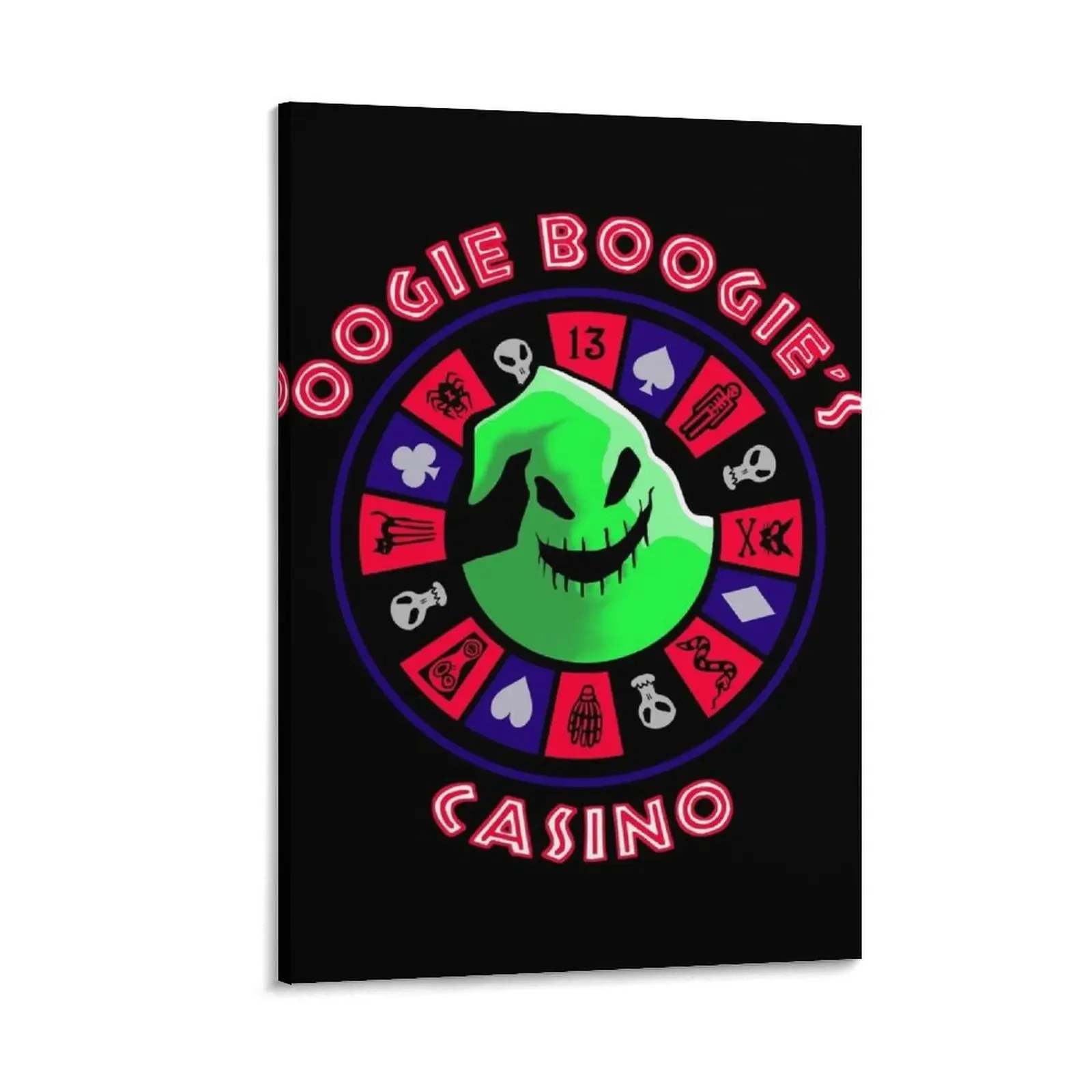 

Oogie Boogies Casino - Roulette Wheel in Black Light Colors Canvas Painting anime decoration poster anime