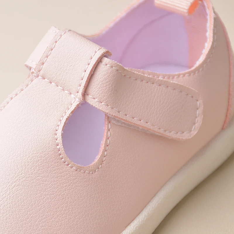 Bambine primavera moda tendenza rosa principessa Sneakers bambini tacco piatto piccole scarpe in pelle EK9S65