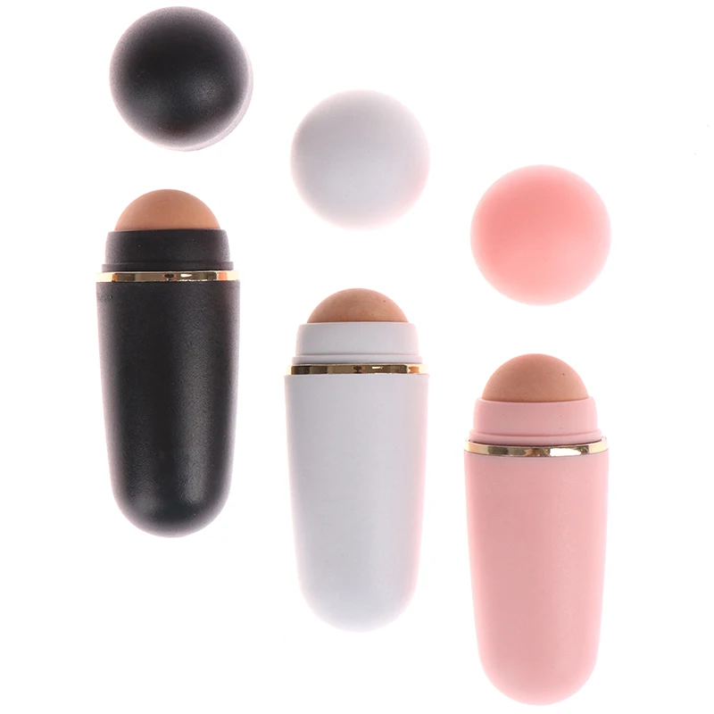 Face Oil Absorbing Roller Volcanic Stone Massage Body Stick Beauty Face Skin Care Tool Removing Pores Cleaning Oil Roller