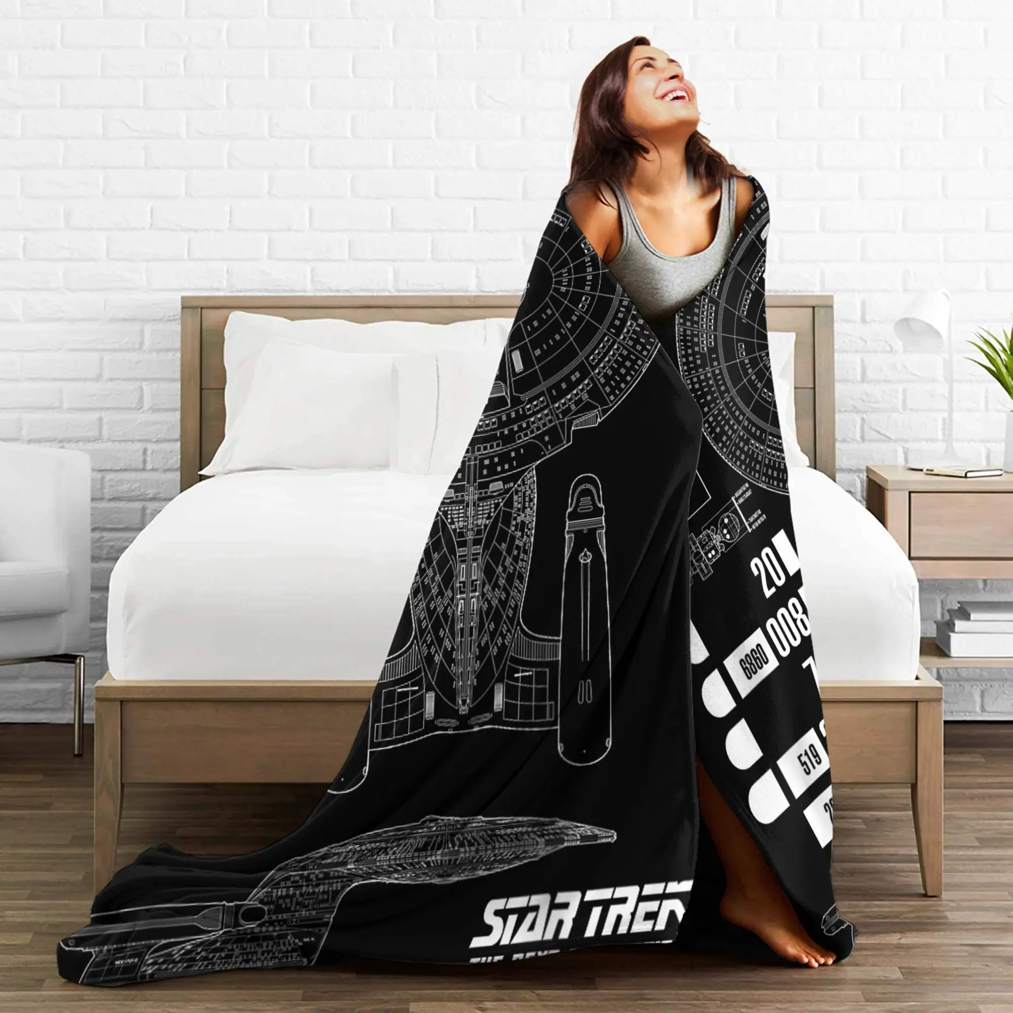 نجوم الرحلات الجيل القادم الولايات المتحدة. بطانية من الفلانيل لخطط المؤسسة لسرير الأريكة والسفر وغطاء سرير الأريكة المضحك