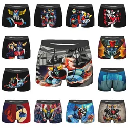 Dos homens Personalizado Goldorak Anime Boxer Shorts, Roupa Interior Sexy, Cuecas Respiráveis, UFO Robot Grendizer Boxer Shorts, Cuecas Respiráveis, Mazinger Z