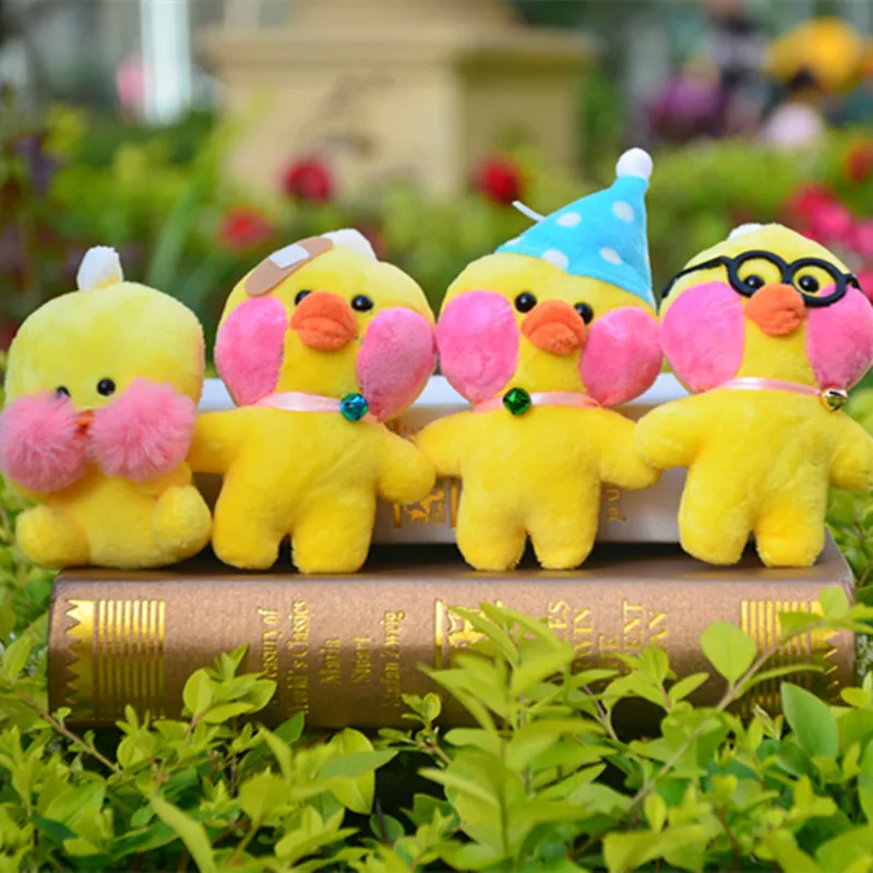 12cm Korean Hyaluronic Ducks Acid Doll Duck Pendant Plush Stuffed Animals Soft Toys Lalafanfan Duck Keychain Birthday Gifts Kids