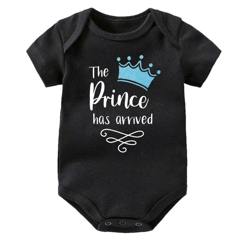 The Princess/Prince Has Arrived Newborn Baby Bodysuit Baby Girl Boy Infant Clothes Cotton Baby Romper Birthday Best Gifts