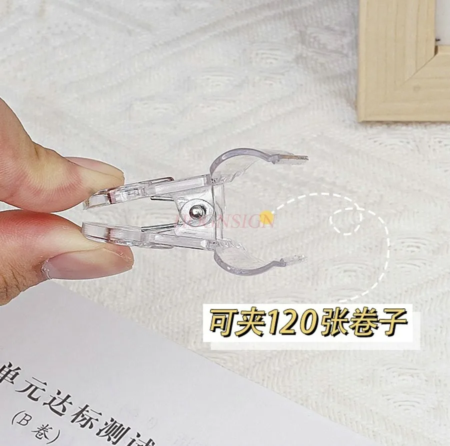 36 pièces clip Transparent, clip de queue longue en acrylique, clip de queue, grand clip de queue, clip de queue de document de bureau