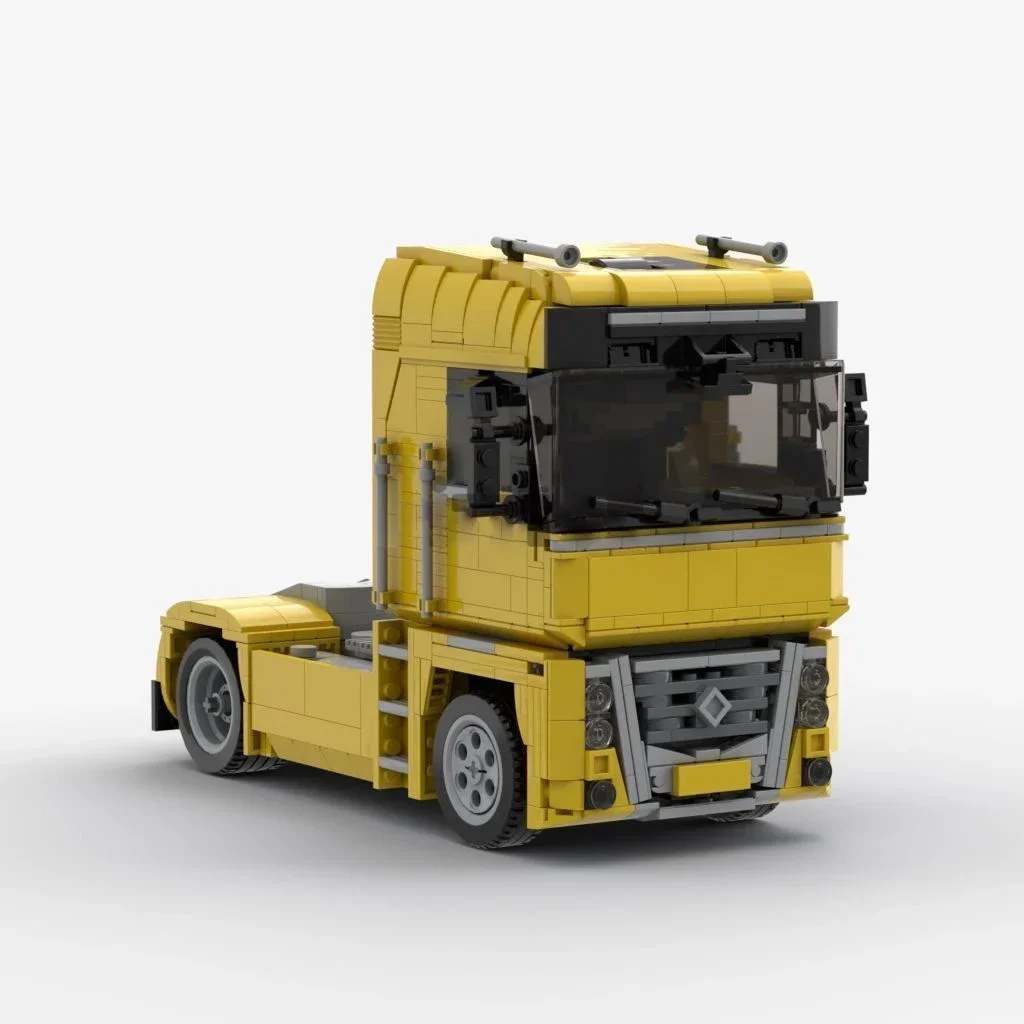 MOC-44685 Truk Teknik Blok Bangunan Kontainer Traktor Magnum 4 x 2 dengan Fungsi Tenaga Mainan Kendaraan Model