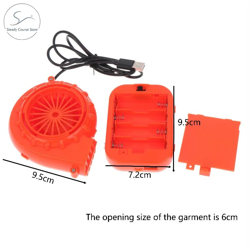 Mini USB Rechargeable Blower Fan Portable Cooling Fan for Inflatable Cosplay Costume Travel Cosplay Use