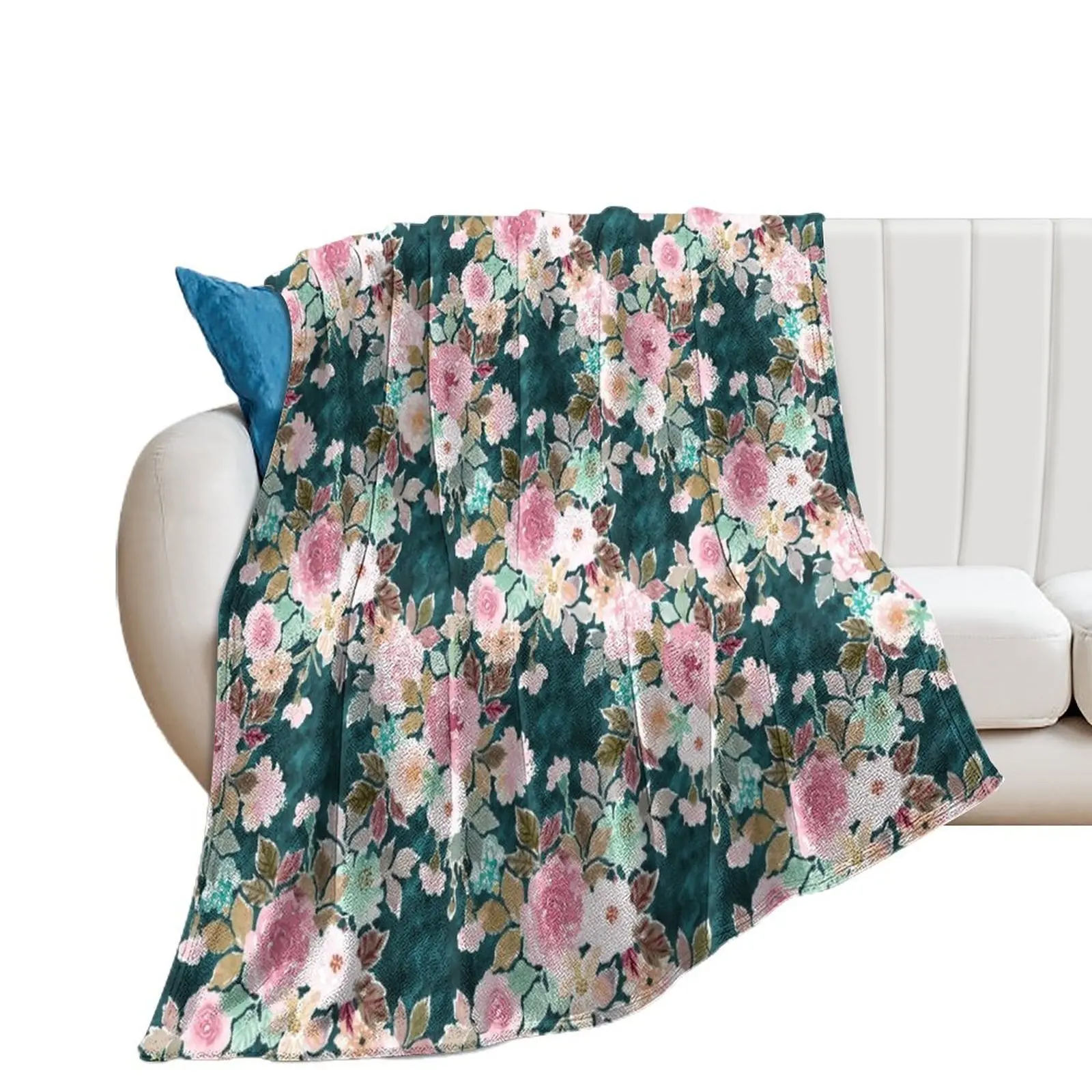 

BANKED Lush Moody Floral Throw Blanket Thins manga christmas decoration Furrys Blankets