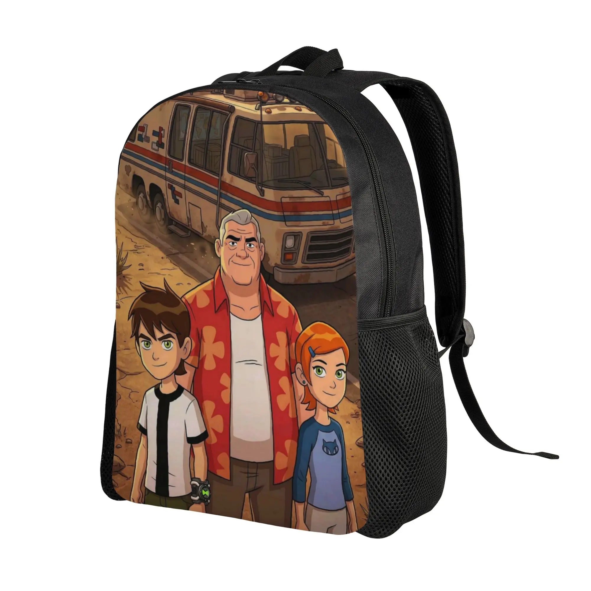 Back to school season Large Capacity Ben10 Family RV Desert Scene Rucksack  Couple Backpack