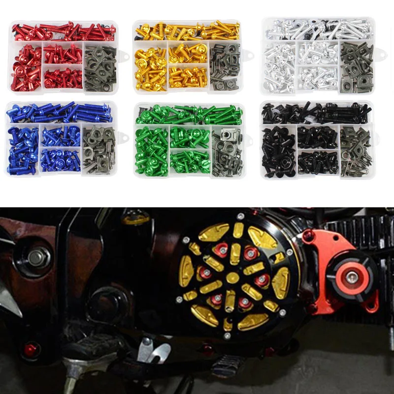 

177PCS Motorcycle Universal Fairing Bolts Fastener Clip Screw For Kawasaki Z900 Z750 Z800 Z650 Z1000 Fairing Protector Bolt Kits