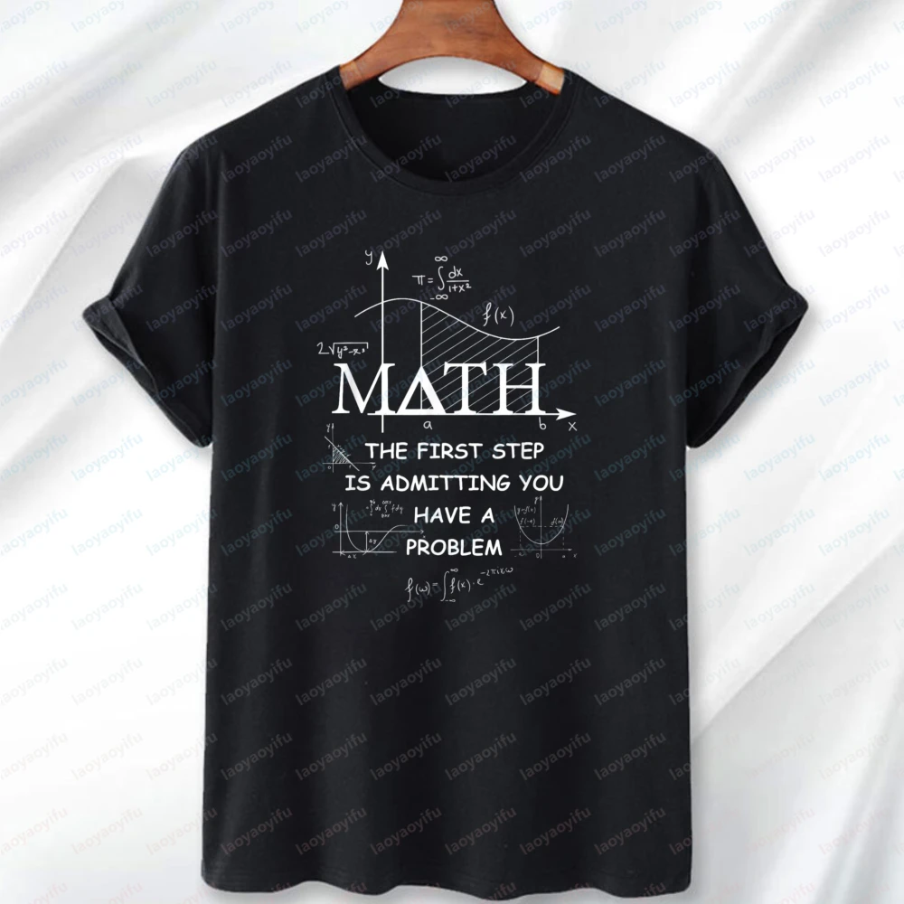 Math Nerd Fan Unisex Tee Math Humor Formula Graph Printed T-shirt Teacher Gift Tops Summer Vintage Trend Casual Men's Clothing