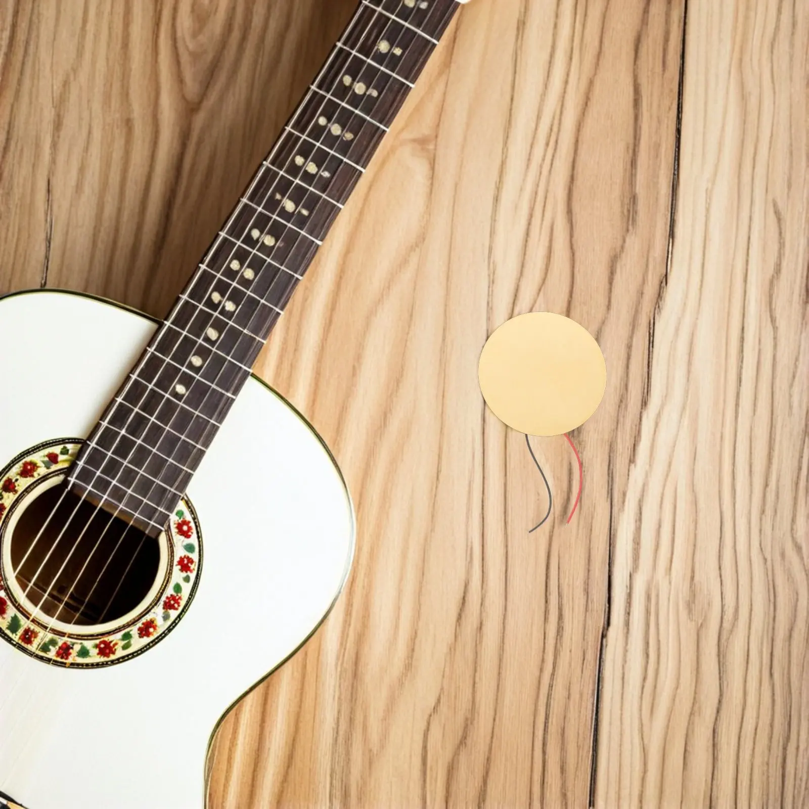 32Pcs Piezo Pickup Transducer Mini Acoustic Electric Guitar Violin Ukulele Contact Piezoelectric Pickup Set for Soundhole