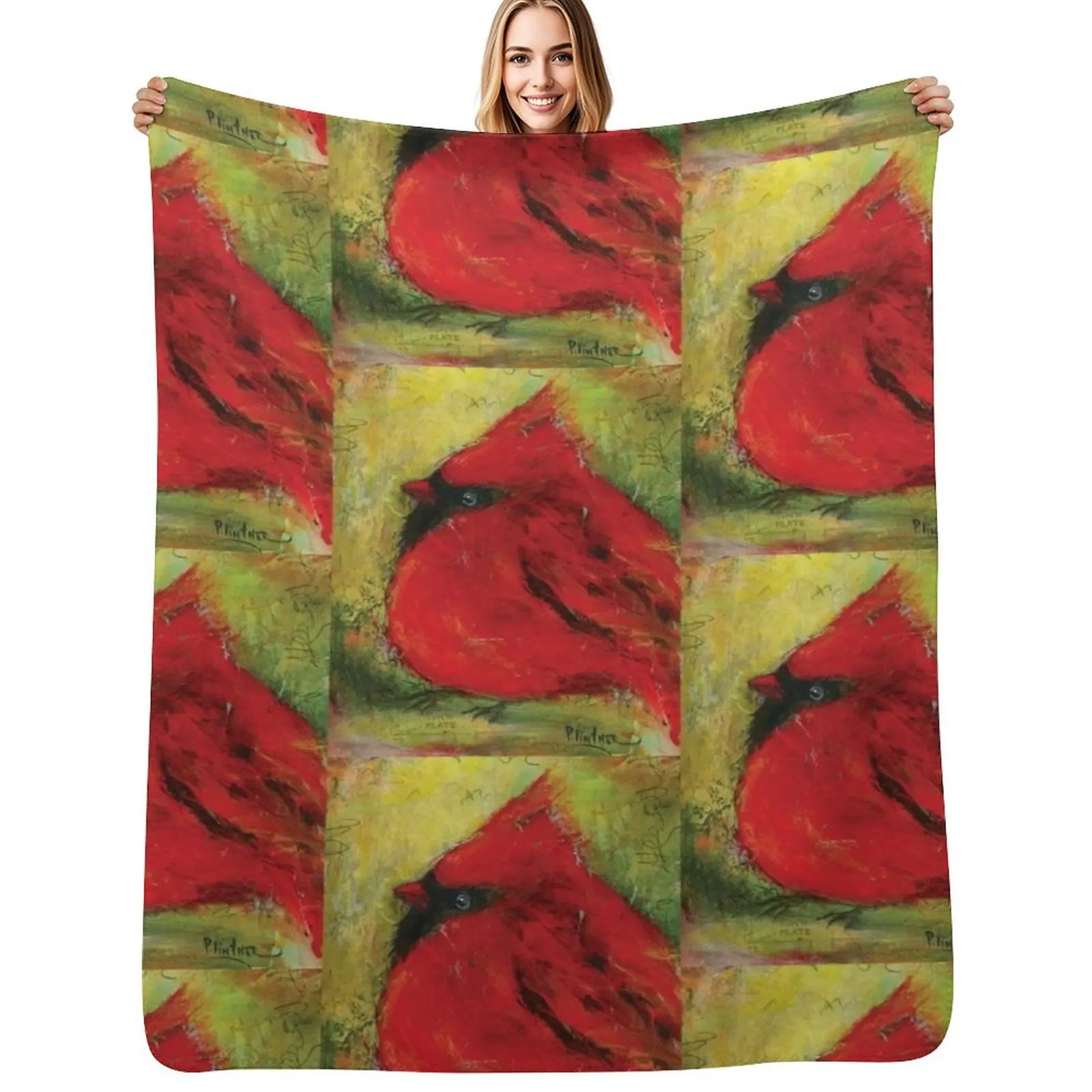 Cardinal Fat Cardinal Throw Blanket Blankets For Sofas Travel Decorative Throw Summer Softest Decorative Beds Blankets