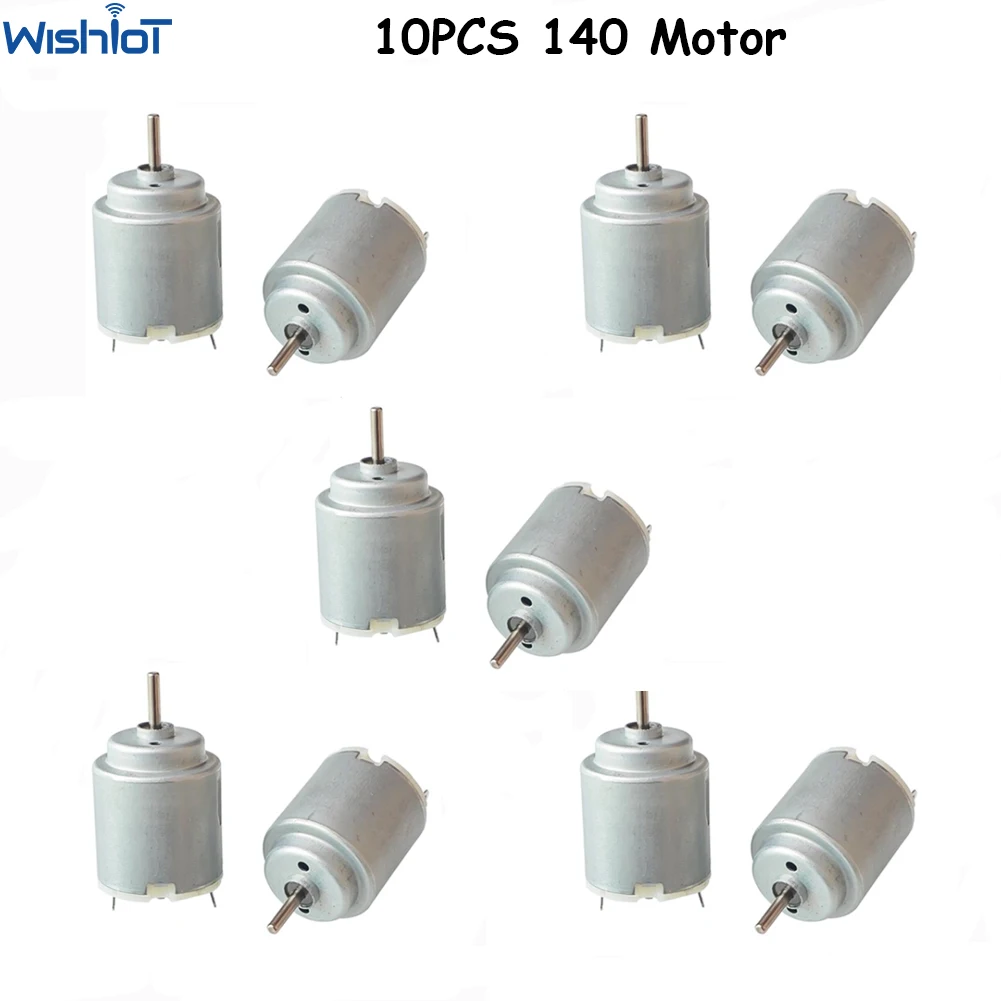 

10PCS 140 Motor DC 3V-6V 2000 RPM for DIY Electric Toy Car Ships Boats Small Fan