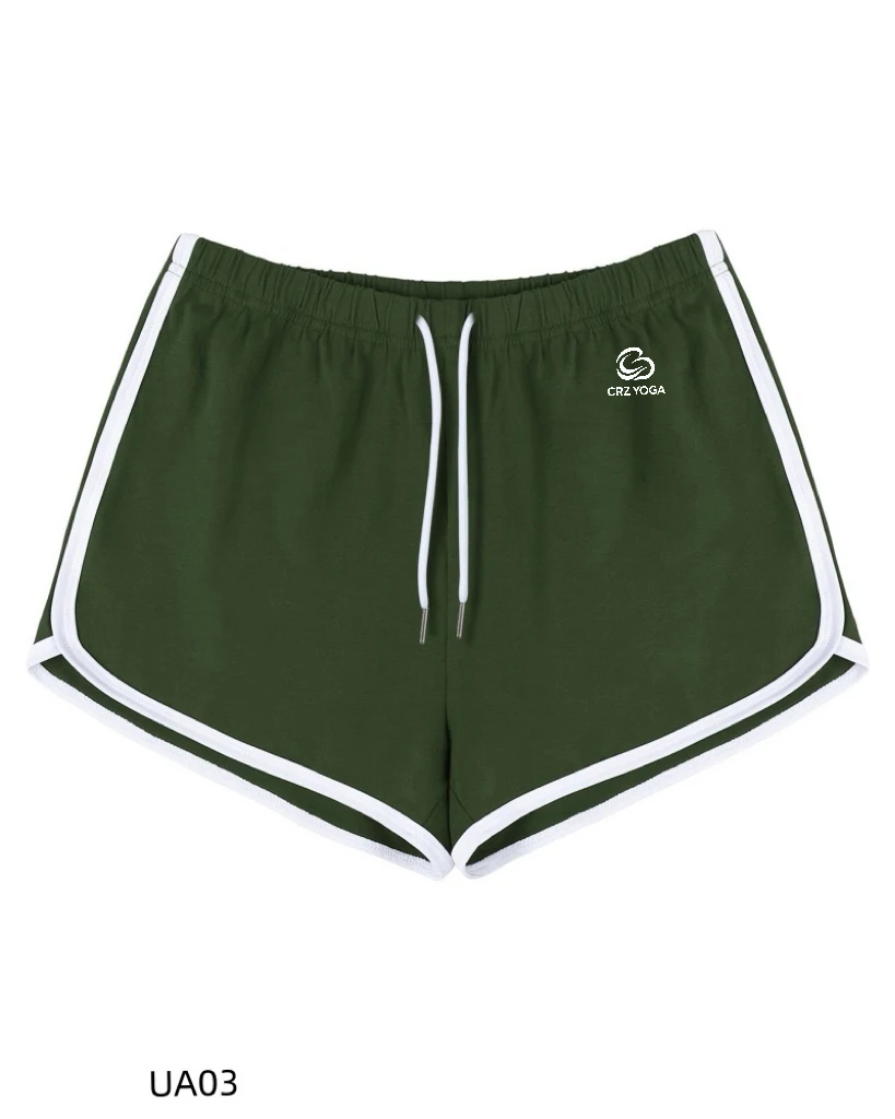 Women's Summer Cotton Print Casual Shorts Drawstring Running Casual Summer Dolphin Pants Gym Sports Casual Shorts
