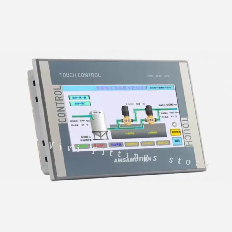 NEW AMSAMOTION 7'' Inch HMI PLC All in One  AMX-S7-200 MR0701NE Ethernet Monitor 16DI 16DO 4AI 2AO CNC Controller Touch Screen