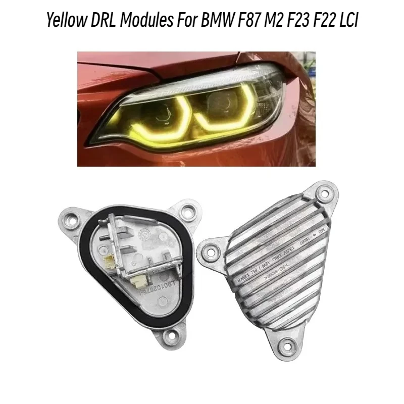 

Yellow DRL Modules For BMW F87 M2 F23 F22 LCI M240i 230i 218i 2018 2019 2020 2021 Full LED Headlight DRL Daytime Light Angel Eye