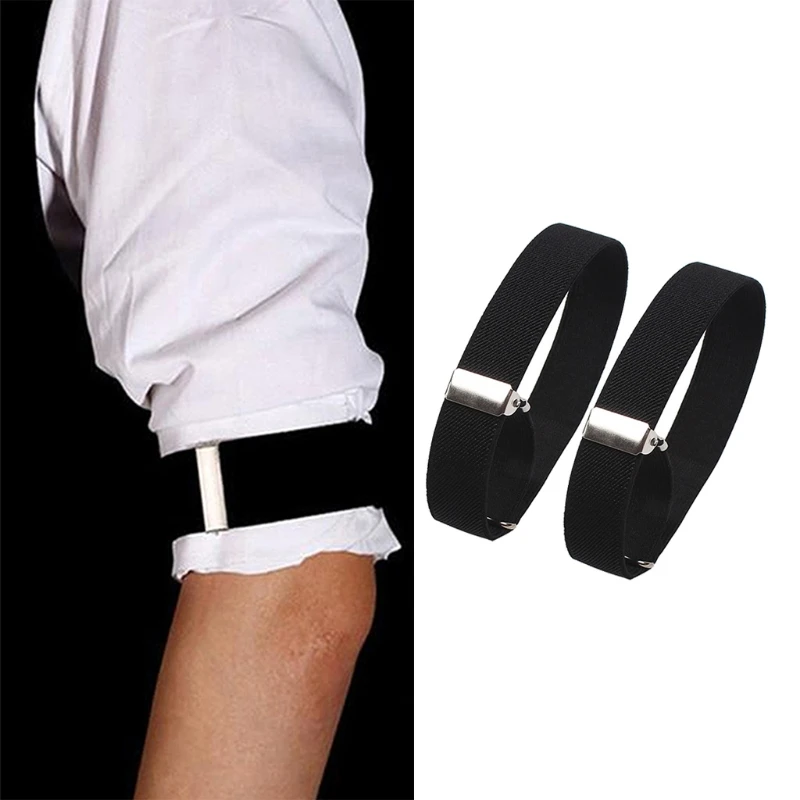 

Unisex Elastic Armband Shirt Sleeve Holder Women Men Adjustable Arm Cuffs Bands for Party Sports Clothing Accessories