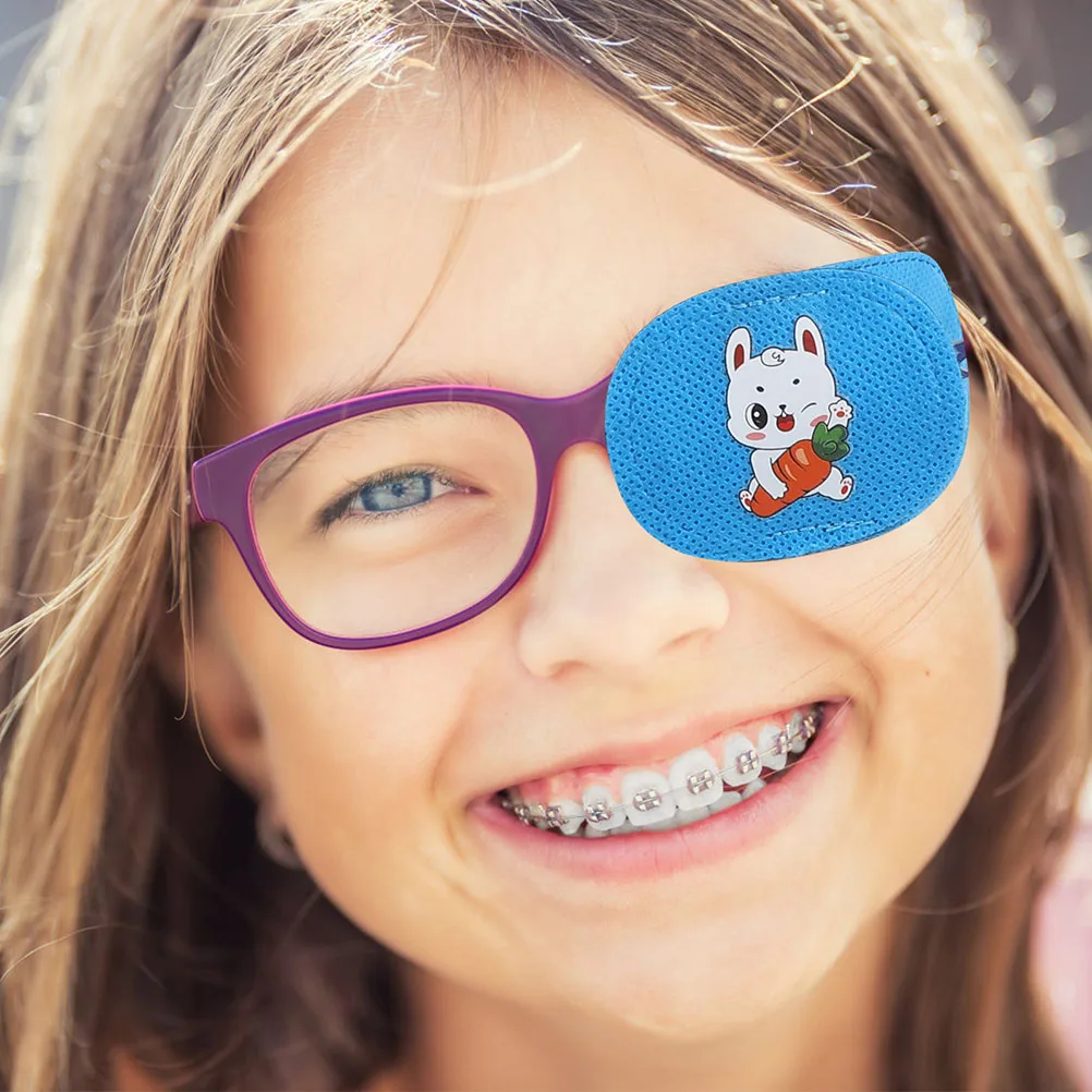 

12pcs Eye Mask Training Glasses Reusable Kids Eye Patches Non Woven Fabric Lightweight Comfortable Amblyopia Correction Vision