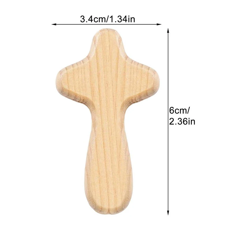 木製の祈りのクロスリストの装飾品、保持剤、宗教的なチャーム、ペンダント、ジュエリー作り、子供、大人、1個、6個のギフト