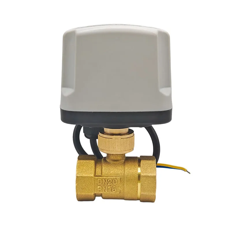 3-4s Quick-open Electric Ball Valve DN15-DN50 Female Thread Brass IP65 Waterproof Motorized 2-Port Valve AC/DC 12V 24V 110V 220V