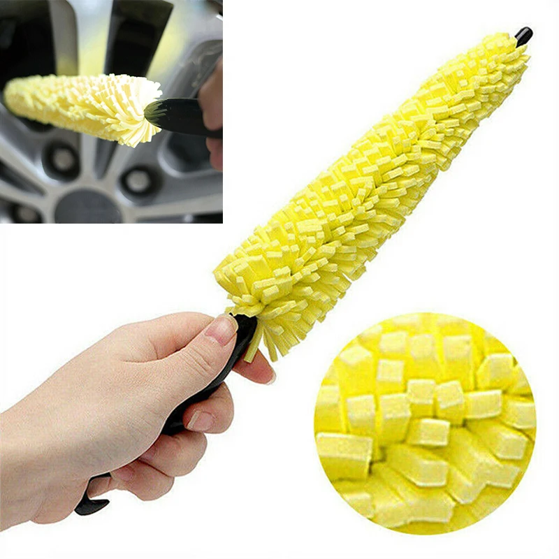 

Car Wheel Clean Brush Tire Rim Cleaning Tool Auto Scrub Washing Vehicle Washer Dust Cleaner Sponge car cleaning Tools