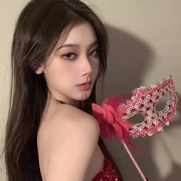 Máscara de cuero para mujer, venda para los ojos, Cosplay gótico, fiesta de Carnaval de Halloween, baile de máscaras de moda, accesorios de máscara elegante de Color sólido