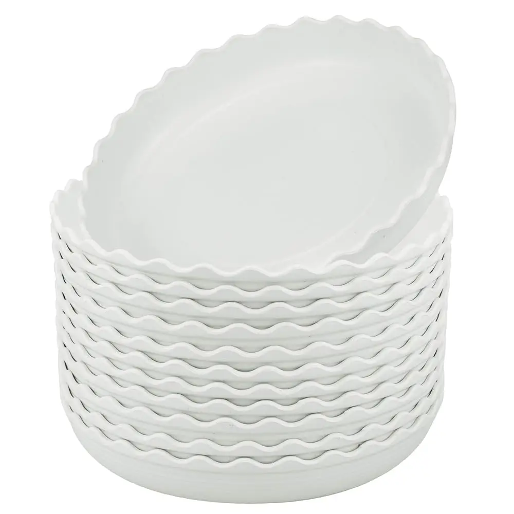 

Набор из 12 пластиковых поддонов для цветочных горшков, 4 дюйма, для сбора воды, прочные, для использования в помещении