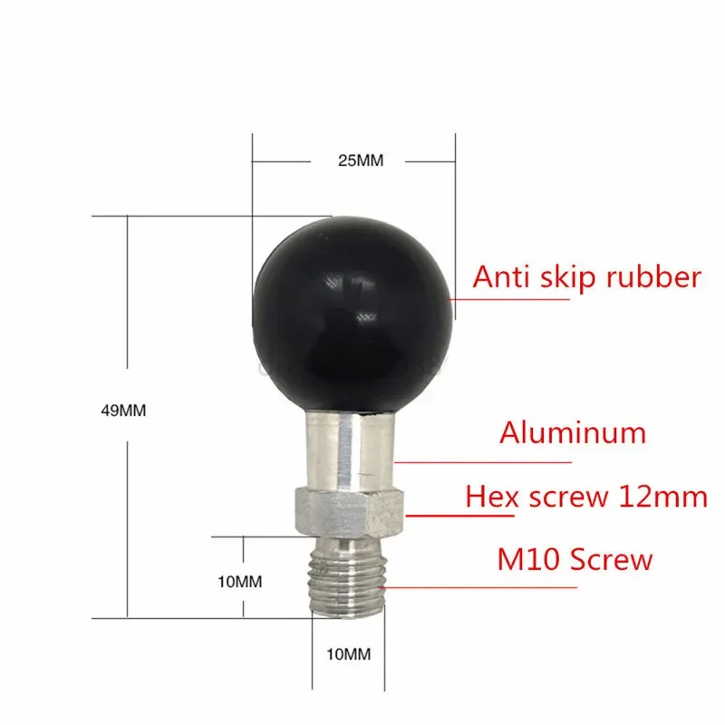 With 1 Inch Ball Head Adapter Holder M8 screw Motorcycle Handlebar Brake Clutch Control Base Combo U Bolt Mount for Gopro Camera