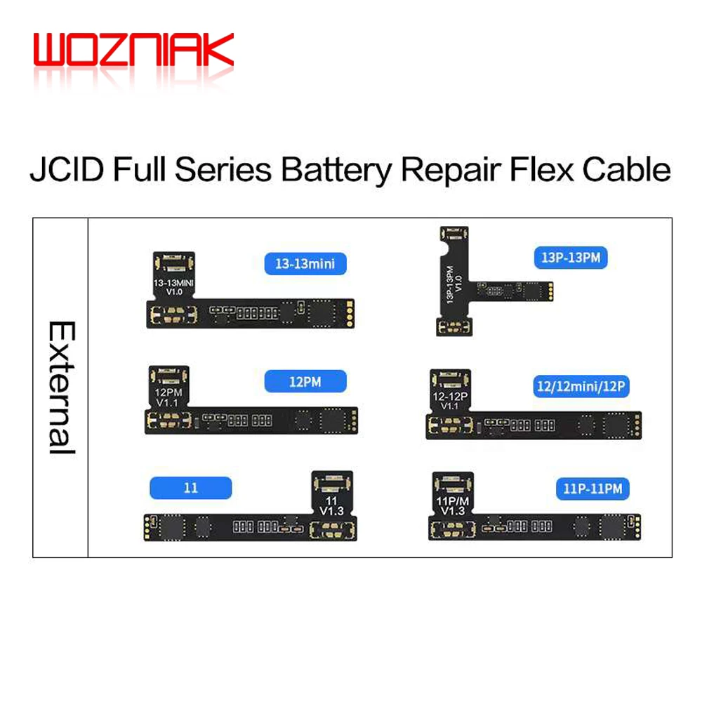 JCID V1SE V1S PRO Original Battery Repair Flex For iPhone 11 12 13 14 Pro Max MINI Warning Battery External Replacement Cable