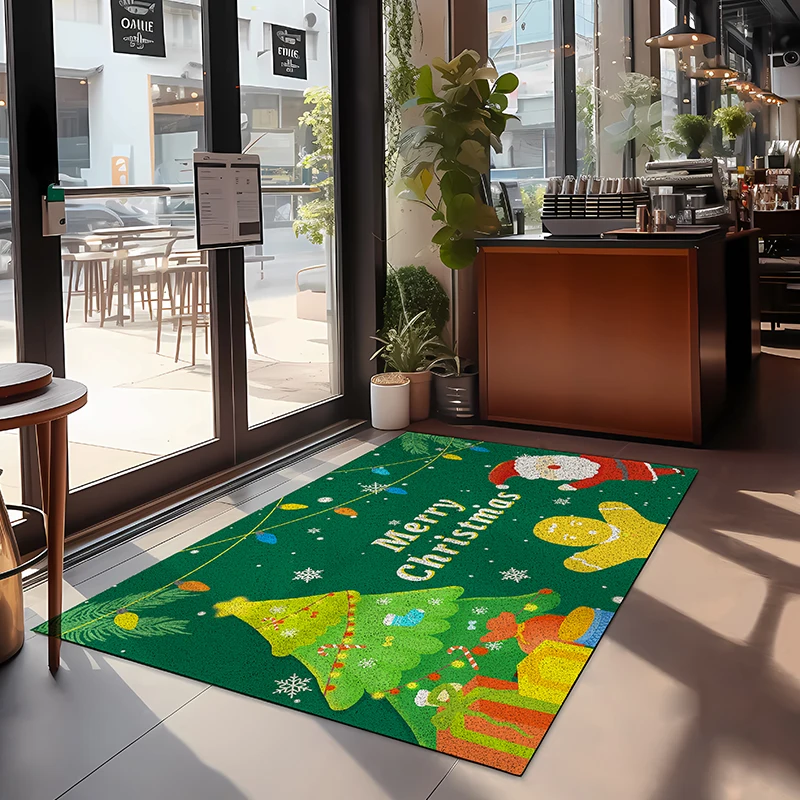 سجادة أرضية لمدخل عيد الميلاد من VIKAMA، مسند للقدمين عند المدخل الرئيسي، ديكور جو في مركز التسوق، ديكور منزلي