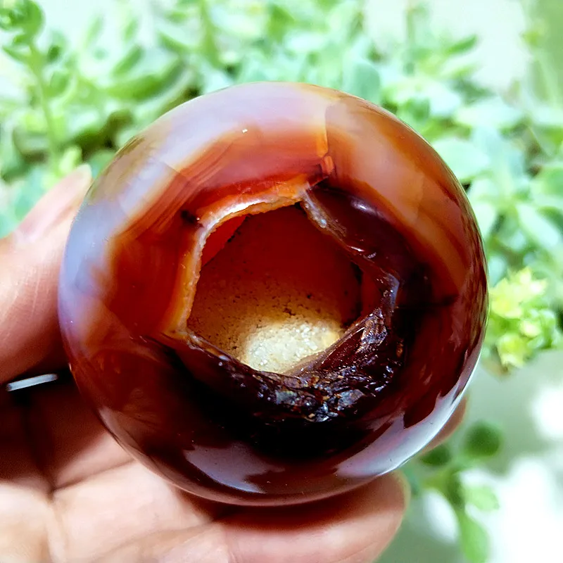 Natural Stone Red Agate Crystal Ball Geode Druzy Sphere Cluster Chakra Meditation Spiritual Healing Home Ornaments - Image 4