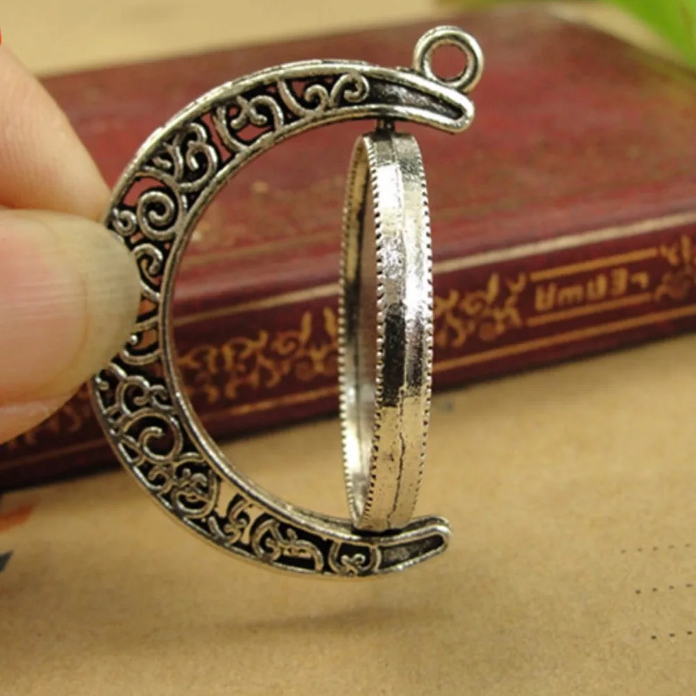 REGELIN – pendentif en Cabochon, 10 pièces, taille intérieure 18/20/25/30mm, Rotation Double face, couleur Rhodium/Bronze, Cabochon, réglage de la Base, breloques