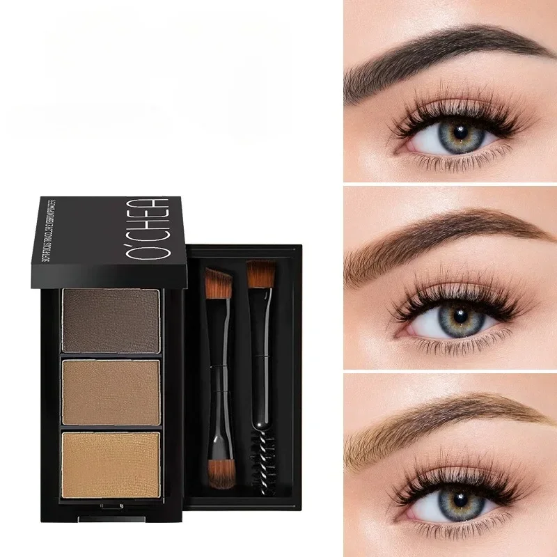 3 で 1 三次元眉毛パウダー防水長期持続 3D 眉毛染色眉毛クリームエンハンサー化粧品女性メイク