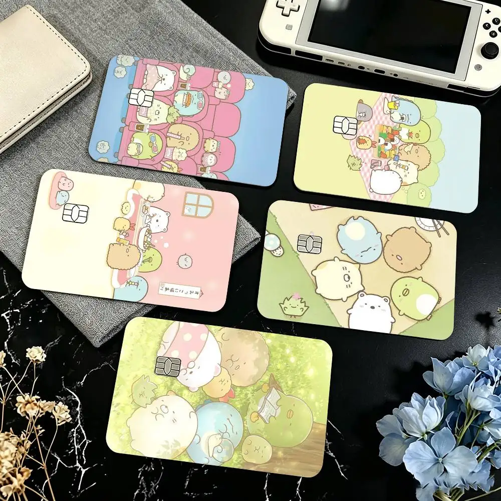 Cartoon Sumikko Gurashi Cool  Credit Card HD Stickers Small Chip Waterproof Sticker Game Card Decal Gift