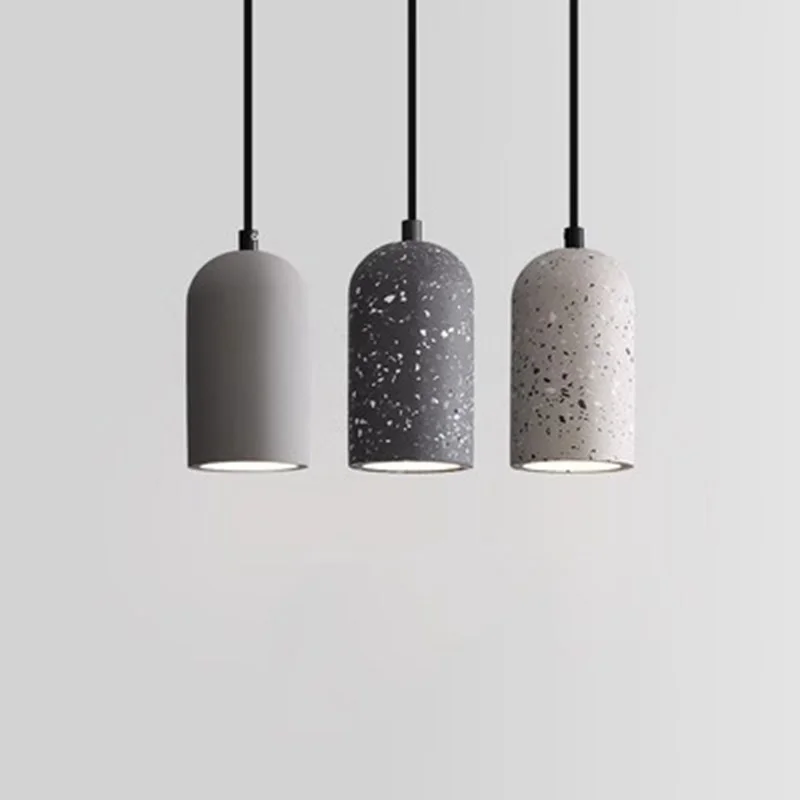 

Industrial Concrete pendant light Simple small Terrazzo light Creative Bedroom Living room Dinning room Decor bedside lamp