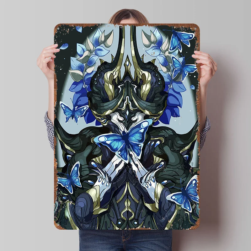 Warframe Art Print Metal Poster Customized Wall Art Retro Vintage Metal Signs for Man Cave Modern Home Decoration Luxury House
