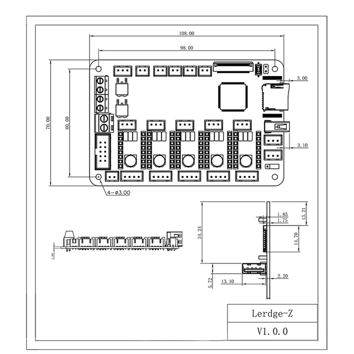 (B63C) 3D Printer Board 32bit for Control Board Parts Motherboard 3D Printer Board Support Auto-Leveling 32 Bit