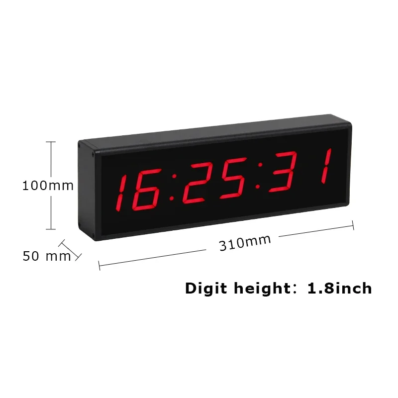 CHEETIE CP13 Modern Hot Home Decor Shelf Wall Hanging Clock 6 Digit Multifunctional Digital LED Clock For Office Hotel