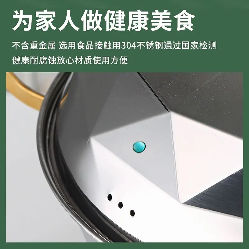 وعاء بخار، وعاء بخار متعدد الأغراض من الفولاذ المقاوم للصدأ مع لوحة تبخير بطبقة مزدوجة لأدوات المطبخ للطباخ التعريفي