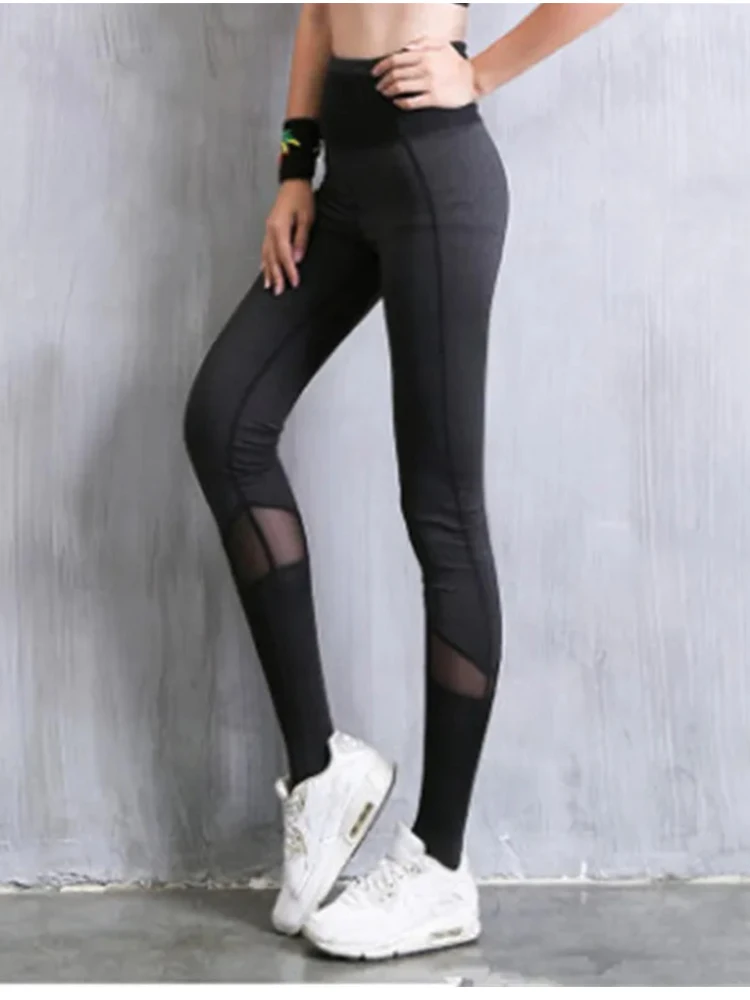 Summer Hot New Mesh Stitching Yoga Pants Breathable Thin Legs Tight Pants Foot Fitness Dance Training Stepping Foot Trousers