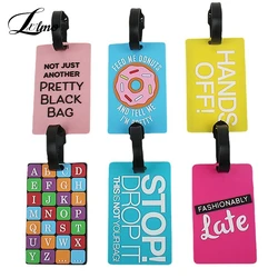 1Pc Bag Travel Accessories Creative Letter Luggage English Tags Suitcase Silicon Portable Travel Label