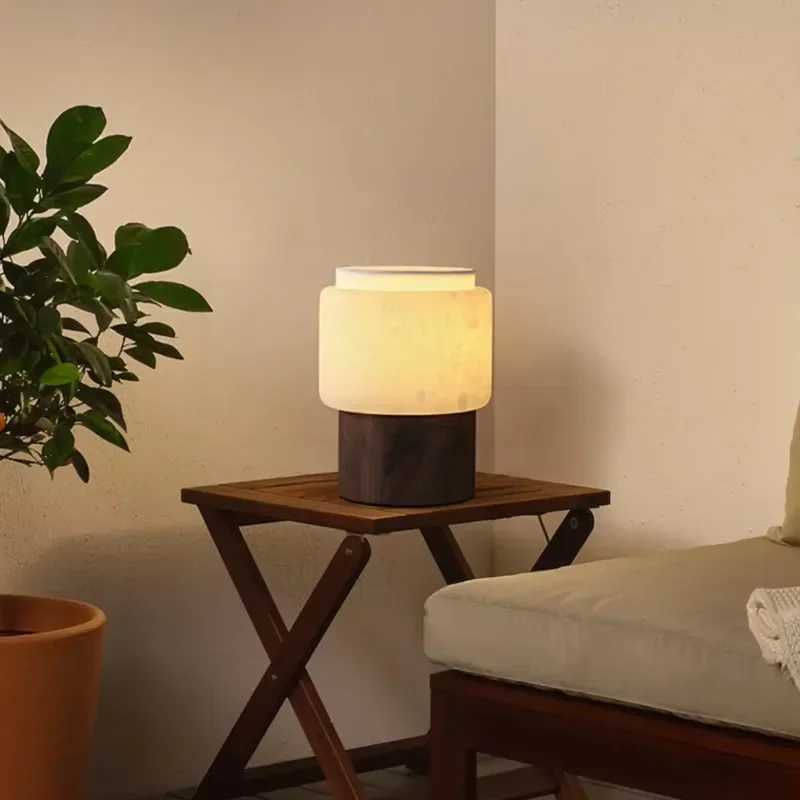 Eco-Friendly LED Reading Table Lamp with Battery-Powered Supply Modern Marble Design 3-Year Warranty for Reading Room Use