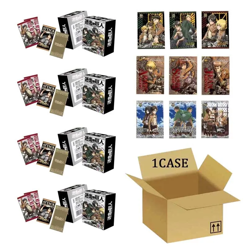 

Wholesales Attack On Titan Collection Cards Metal Transparent New Games For Children Game Box Acg Playing Trading Cards