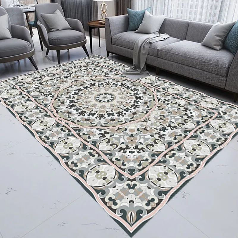 

Reese Velvet Soft Fleece Carpet Rug Living Room Parlor Soft Solid And Unlimited Arabic Motifs Floor Protection Decor Customable