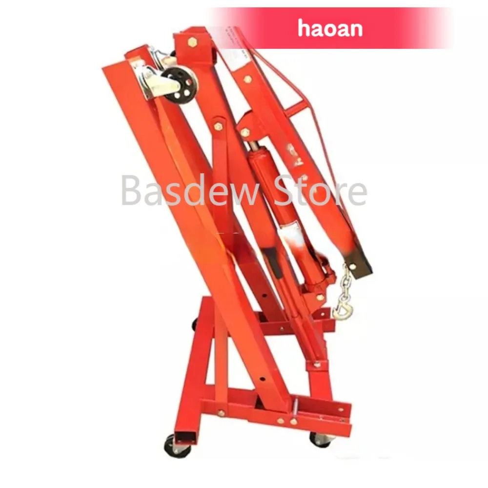 Heavy duty 2-ton hydraulic jack foldable portable workshop elevator hoist engine workshop crane manual