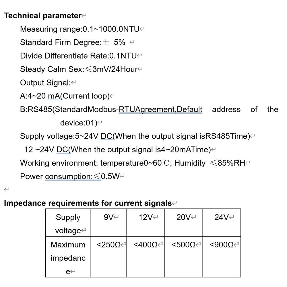 Input Water Turbidity Sensor Suspended Sewage Sludge Concentration Monitor 2M Circulation Turbidity Analyzer Online Detector