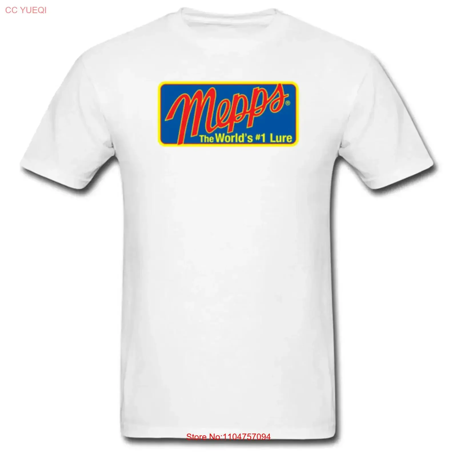 Mepps fishing lures spinners t shirt vintage Washed Top For Everyday Wear Stretched Casual homme designer clothes Slightly Soft