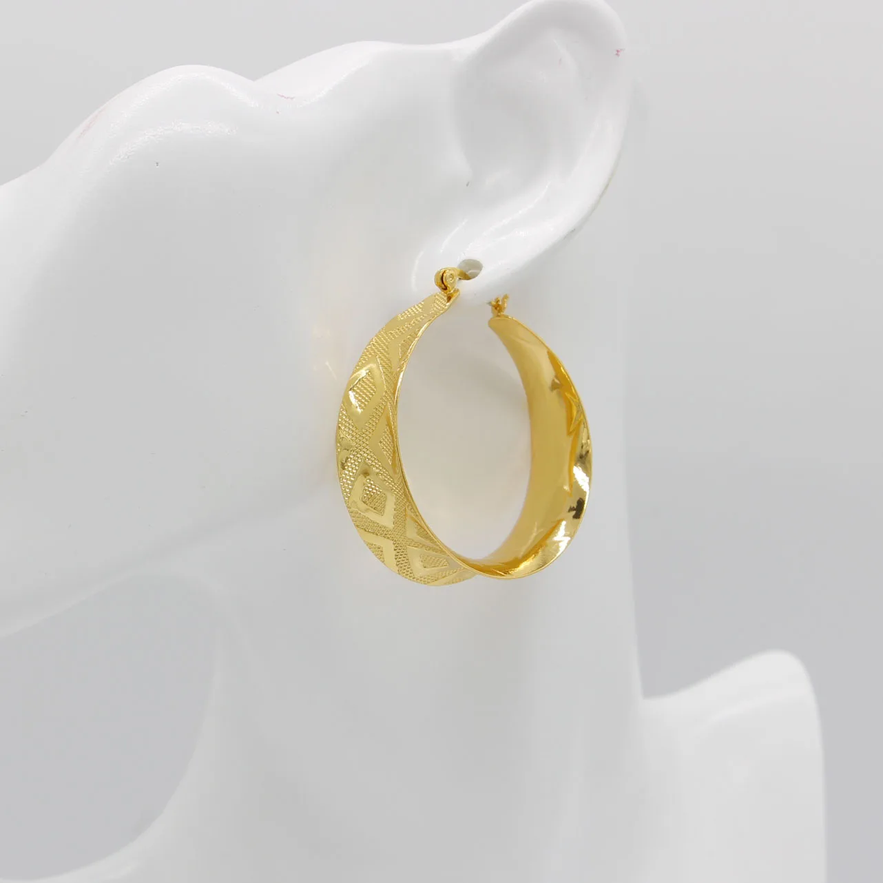 

Африканские серьги Adixyn из 18-каратного золота/медные серьги для женщин индийские Ближний Восток большие круглые ювелирные изделия N040815