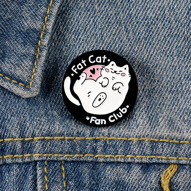 Broche de gatito, estrella de café, alfabeto de gato, aleación de aceite redonda, accesorios de ropa, broche para mochila, insignia, Pin de solapa, pata de gato de dibujos animados