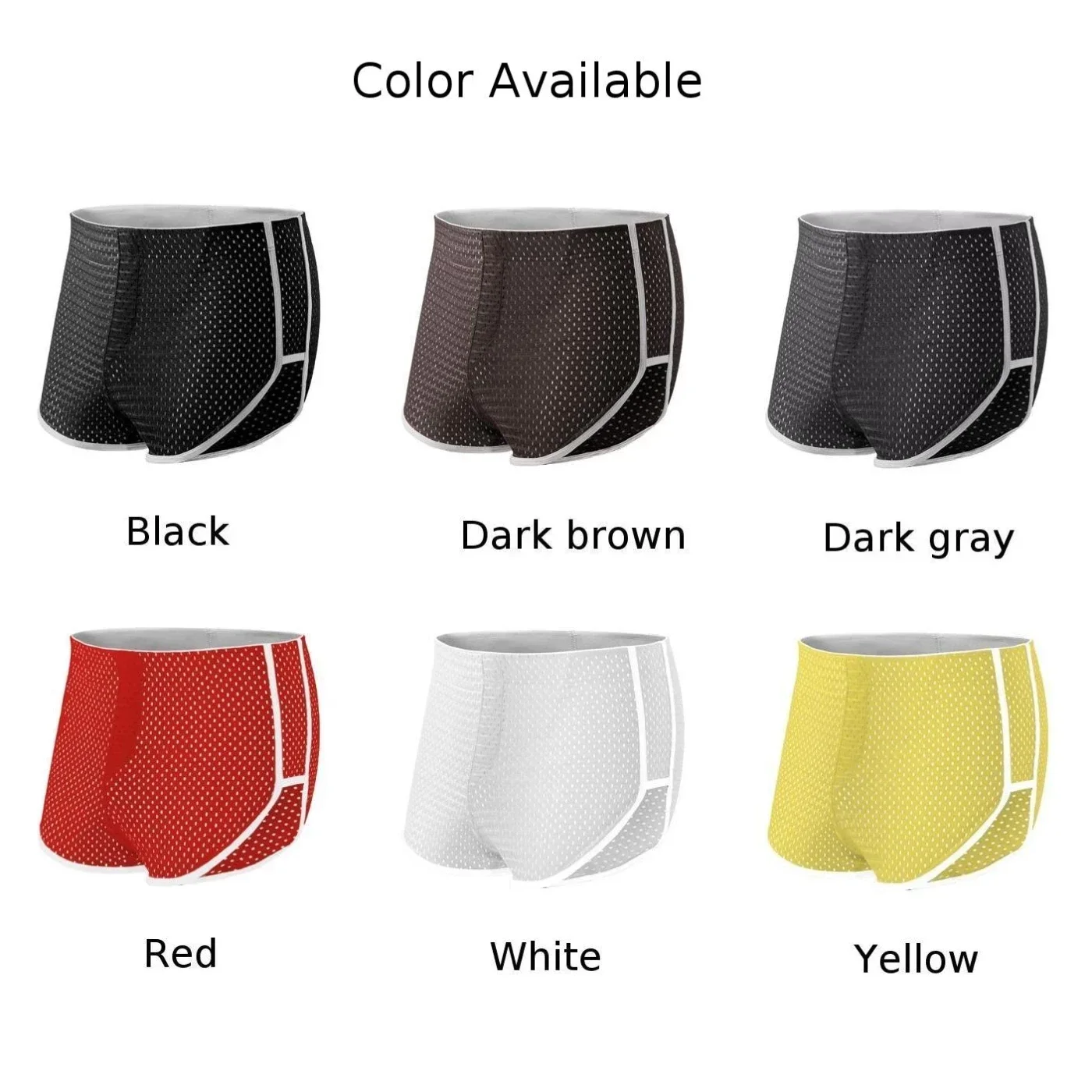 Casual Underwear Man Mesh Panties Breathable Solid Color Sports Shorts And Underpants Briefs Aro Pantss For Men